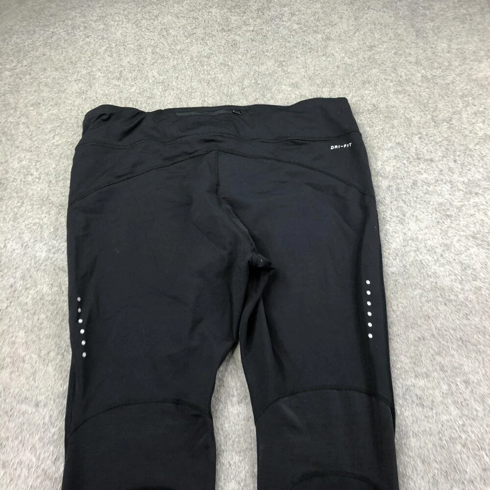 Nike Leggings Womens 2X Black Dri-FIT Compression Ankle Running Gym Athletic